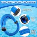 3 Pack 1.5''x59'' 29060e Flexible Pool Filter Pump Hose Kit for Above Ground Pools, with 1.5'' 3-way Connector, 3 4560 Conversion Adapters 40mm to 1.5'' for Sand Filter, Saltwater System(Blue)
