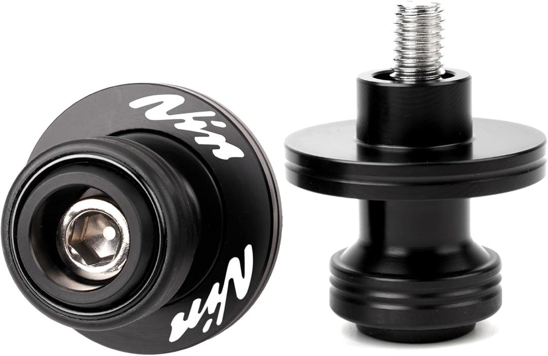 Compatible with Ninja 650 2025 Ninja 500 SE Ninja 400 NINJA 1000 SX 2017-2025 2026 ZX6R 636 ZX10R ZX-4RR ZH2 CNC Motorcycle Swingarm Spool Sliders Stand Screws (Black)