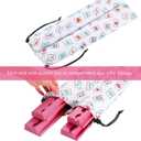 4PCS Mahjong Racks with Pushers, Wooden American Mahjong Tile Pushers and Racks Set of 4, with White Printed Mahjong Racks Drawstring Bag, Mahjong Accessories (19.68 Inches)