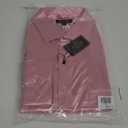 DiBanGu Mens Satin Dress Shirts Casual Long Sleeve Button Down Shirt Regular Fit Wrinkle Free Shiny Shirts for Men Party Prom, Light Pink, Large
