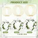 15 Pcs Metal Floral Centerpiece Table Decorations Hoop Centerpiece with Stand Gold Centerpieces for Table 15 Wooden Holders 30 Artificial Flowers 30 Leaves for Wedding DIY Craft Decor(14 Inch,White)