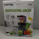 Canoly C16 Cold Press Juicer, 6" Extra Wide Feed Chute, 3-IN-1 Strainers (Juice & Sorbet & Nut Milk), Powerful AC Brushless Motor, Self Precut System, Juicer Machines with BPA-Free (Space Gray)