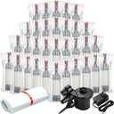 600 Pcs Wine Bottle Travel Protector Bags, Inflatable Air Column Packaging Bubble Bag with Reusable Inflator Pump, Reusable Wine Bottle Protector Air Cushion Bags for Travel Shipping