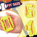 Hotop 30 Pcs Chenille Letter Patches Iron on Patches for Clothing Sports Patches Chenille Embroidered Applique for Bags Hat DIY Clothing Jackets Backpacks Repair (Yellow,Softball Number Style)