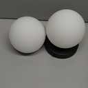 Globe Wall Sconces Set of Two Black Sconces Mid Century Wall Light Globe Glass Brass Vintage Wall Light for Bathroom Bedroom Hallway Living Room(G9 Base)