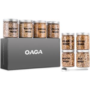 Natural Wood Chips for Cocktail Smoker - 8 Flavors - for Cocktail Parties, Fast-Burning Smoking Chips Compatible with Electric Whiskey Smokers & Smoke Guns, Smoker Accessories Gift Set for Men
