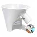 4 x Flour Funnel for Kitchen Aid Stand Mixer, Easy Pour No-Mess Attachment fit for Tilt-Head Stand Mixer 4.5 & 5 Quart (KSM150), White Plastic Kitchen Accessory