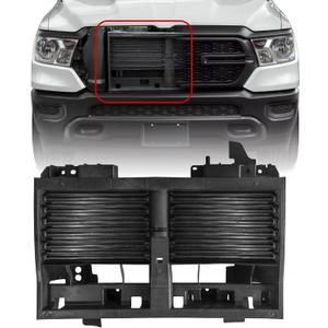 Radiator Active Grille Shutter Assembly W/O Actuator Compatible with GMC Ram 1500 DT 2019 2020 2021 2022 (New Body Style) OEM 68405073AD 68405073AB CH1206113
