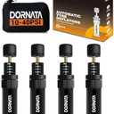 DORNATA Adjustable Tire Deflator Auto-Stop (10-40 PSI) Offroad Accessories Valve Stem kit 4x4 Tyre Air Down Tool for Truck, Pickup, Motorcycle,Jeep etc.(Black)