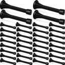 Chumia 36 Pieces Spring Door Stopper with Rubber Bumper Flexible Spring Heavy Duty Wall Door Stop for Home Offices Schools(Matte Black)