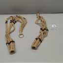 GLEAVI 2pcs Macrame Hanging Plant Holders Indoor Bohemian Cotton Rope Plant Hangers Khaki Set for Home Garden Decorative Hanging Planters