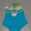 Belovance Girls Swimsuits One Piece Athletic Bathing Suit 5t Size 6 Double Adjustable Straps Back Cutout Sporty Color Block Kids Children Pool Beach Swimwear Quick Dry (Aqua Green, 5-6 Years)