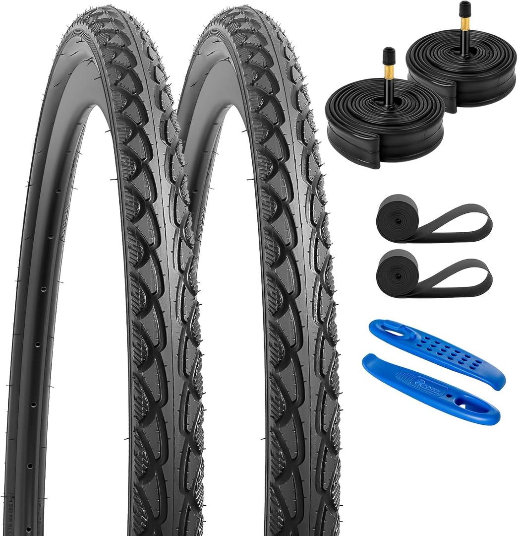 YUNSCM 2-PCS 700C Road Bike Tires 700x45C 47-622 Compatible with 700 x 45C Bicycle Tires (Y-911)