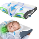Derila King Size Neck Pillow for Sleeping, Ergonomic & Cervical Pillow for Neck Support & Relief, Memory Foam Side Sleeper Pillows, Bed Contour Pillows for Back, Stomach Sleepers