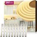 EMITEVER LED Strip Lights Warm White 3000K, UL 24V LED Tape Light, 16.4ft, Ra 95+, IP30, 2.9W/ft, 240+Lumens/ft, 600LEDS/Spool