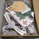 Wooden Baby Shower Crate Closet, Baby Basket with Handle, Personalized Baby Gifts Basket, Storage Basket, Newborn Boy Girl Welcome Gift for New Mom Parents (Black)