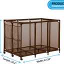 Essentially Yours Pool Noodles Holder, Toys, Floats, Balls and Floats Equipment Mesh Rolling Storage Organizer Bin, XXL, Brown Style 455119