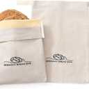 Beeswax Bread Bags for Homemade Bread. Beeswax Bags for Sourdough.2 Pack). XL-12 * 17IN. ZSHLXM (off white)