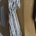 Yuntau 120 Pcs Wire Hangers Bulk 16" Dry Cleaner Hangers for Clothes Caped Clothing Pants (White,Groove)