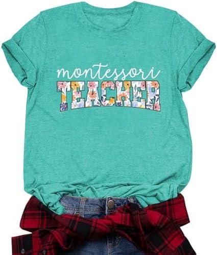 Teacher Shirts for Women Teacher Gifts Short Sleeve Shirts Graphic Tees Summer Tops 2025 Size 2 XL