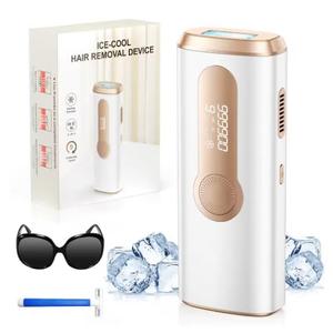 IPL Laser Hair Removal for Women and Men, Ice-Cooling Laser Hair Removal Device Safe at-Home Epilators for Face Armpits Arms Bikini Line Legs Whole Body
