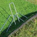 8 Inch Galvanized Steel Landscape Stakes - 50 Pack Heavy Duty U-Shaped Garden Stakes | Rust-Resistant Ground Anchors for Tent Windproof, Landscape Fabric, Lawn Camping, Outdoor DIY Projects