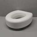 HealthSmart Enhanced Comfort 5" Raised (Round) Toilet Seat Risers for Seniors 5 Slip Resistant Pads FSA/HSA Eligible Padded Toilet Seat Elevation 15.7 x 15.2 x 6.1