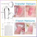 Biutee Nail Stamping Kit 15Pcs Nail Art Stamping Plate Set 8 Colors Nail Stamping Gel Polish, Nail Stamper and Scraper with Storage Bag, Nail Stamper Kit Flower Leaves Star Template Design