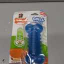Nylabone Flexi Chill & Chew Toy for Dogs with Treat Pockets, Dog Toys for Moderate Chewers, Chicken Flavor, Medium - Up to 35 lbs, 1 Count (Blue)