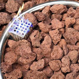 NUPICK 10lb Red Lava Rocks for Fire Pit, 0.5"-1.5" Volcanic Rock for Fireplace Indoor Outdoor, Lava Stone for Natural Gas & Propane Systems, Fire Glass Base Layer, Fire Bowls, Landscaping, Plants