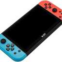 New X80 bluered Handheld Game Console 16gb Build in Many Games 7 inch HD Output Retro Game Support TV Playing Games Gameboy Birthday Gift for Adults