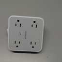 Multi Plug Outlet Extender, TESSAN Outlet Splitter with 8 Sockets and 3 USB (1 USB C), Wall Surge Protector with Power Switch, 3 Sided Multiple Wall Plug Extender for Home, Dorm Room, Office (White-Grey)