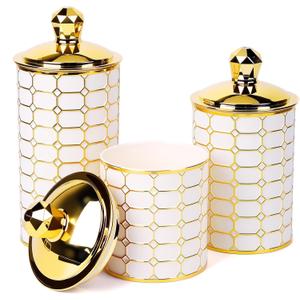 BigKing 3 Piece Plastic Canister Set for the Kitchen Counter - Sugar and Flour Containers with Airtight Lids for Countertops, Coffee and Tea Storage, Farmhouse Decor (Half Circle Lid)