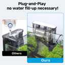 AQQA Quiet 20-30 Gallon Fish Tank Filters - Auto Start Hang on Back Aquarium Filter, 6W/ 8W Adjustable Flow, Deodorization Decontamination Filter System AQ168 (6W 158GPH)