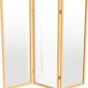 4 ft. Short Clear Plastic Partition Natural 3 Panel