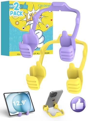 Stocking Stuffers for Teens Adults Kids Men Women: Tablet Stand for iPad Thumbs up Cell Phone Stand Holder for Desk Teen Girl Gifts Trendy Stuff for Wife Husband Guys Ideas Gifts for Christmas Pack Of 2