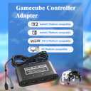 Gamecube Adapter for Nintendo Switch / Wii U / PC and Switch 2 Gamecube Controller Adapter, Super Smash Bros Adapters for NGC Controller, Support Turbo and Vibration Features with 180cm USB Cable
