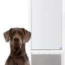 PetSafe 1-Piece Sliding Glass Pet Door for Dogs & Cats - Adjustable Height up to 80 11/16"- X-Large, White, No-Cut DIY Install, Aluminum Patio Panel Insert, Great for Renters or Seasonal Installation