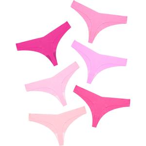 DEANGELMON Seamless Thongs for Women No Show Thong Underwear Women Comfortable Multiple Pack (Size Small)