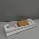 AIJALY 3 Pack Bathroom Glass Shelf,Aluminum Tempered Glass 0.34in Extra Thick Rectangular 1 Tier Storage Organizer Wall Mount,Silver 15.7in