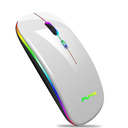 Wireless Bluetooth Mouse for Laptop, Rechargeable Mouse 2.4G USB Optical Wireless Mouse, LED Slim Dual Mode(Bluetooth 5.0 and 2.4G) Wireless for Laptop, PC, Mac OS, Android, Windows(Silver) 