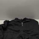 SHEWIN Womens Sweatshirt Casual Long Sleeve Half Zip Pullover Lightweight Sweatshirts Tops Fall Fashion Outfits 2025 (XX-Large, Black)