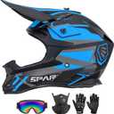 SPARK Adult Dirt Bike ATV Motocross Helmet for Men Women DOT Certified, Large
