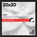 Americanflat 20x20 Picture Frame with Polished Plexiglass - Epic Collection - Square Picture Frame with Engineered Wood - Wide Photo Frames for Wall display - Black