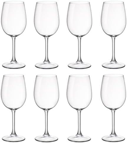 KX-WARE Classic Acrylic All-Purpose Wine Glasses, 19-ounce Plastic Stem Wine Glasses, set of 8 Clear