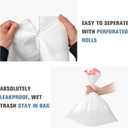 15-18 Gallon Drawstring Trash Bags - (102 Count) Ultra Large Trash Can Liners, Heavy Duty Strong White Plastic Garbage Bags for Home Kitchen Office Lawn Commercial