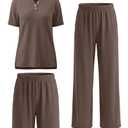 JoyMotion Women Maternity Lounge Set, Coffee, Small (Brown, S)
