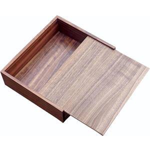 Handmade Walnut Large Decorative Storage Wooden Jewelry Box Photo Storage Box Suitable for Wedding Birthday Gift (9.45(L) *7.85(W) *2.55 Inch(H), Walnut Box)