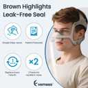 2 Packs Memory Foam Nasal Mask Cushion (M) for ResMed AirTouch N20 & AirFit N20, Highlights Leak-Free Seal with Brown Memory Foam CPAP Technology - Medium