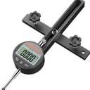 Table Saw Alignment Gauge with 0.0005"Digital Dial Indicator - 18cm Rod, Fits 3/4"(19mm)+ with Screw Adjustment, CNC Machined Aluminum Bar Stable for Saw Blade Alignment and Calibration